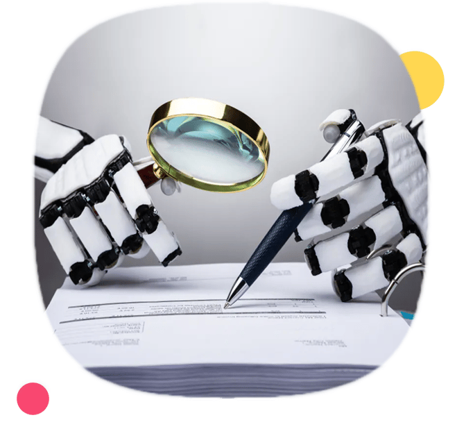 Robotic Hands showing that through Quickest Docs Documents are created and checked by Computer so there are no chances of human error